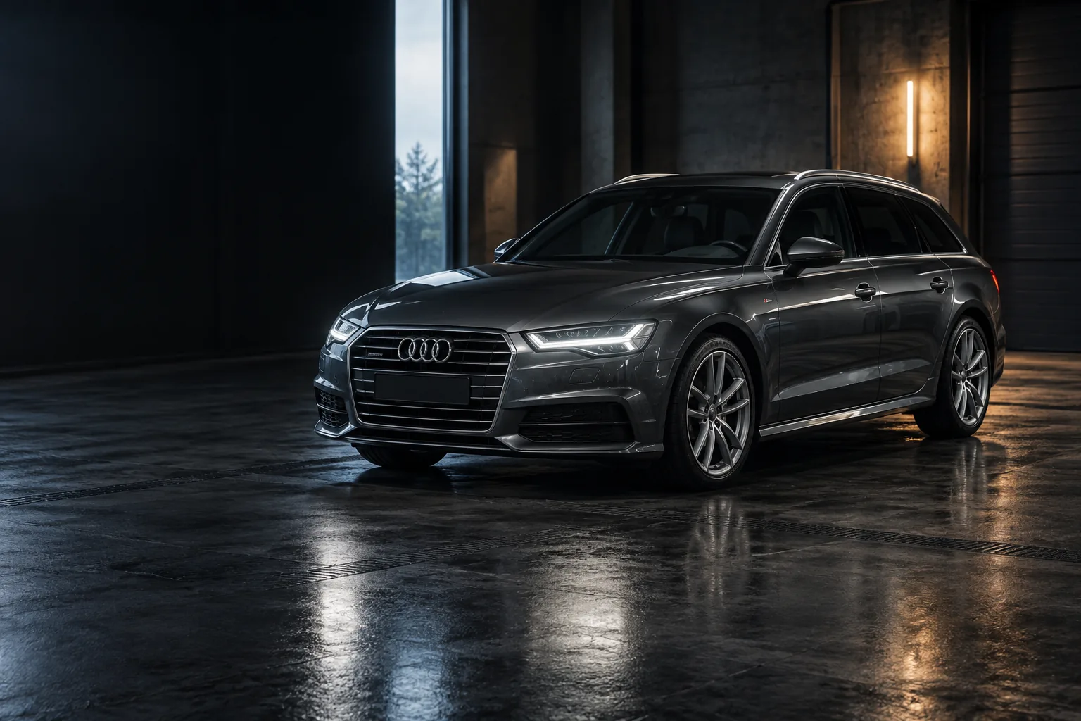 Grafito spalvos Audi Avant – iliustracinis Audi Pulsas vaizdas